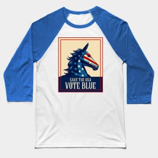 Vote Blue - Save Democracy Baseball T-Shirt